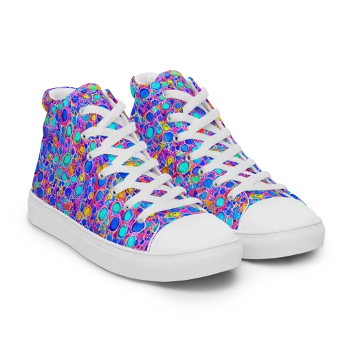 Prism Pollen on a Women's High Top Canvas Shoes