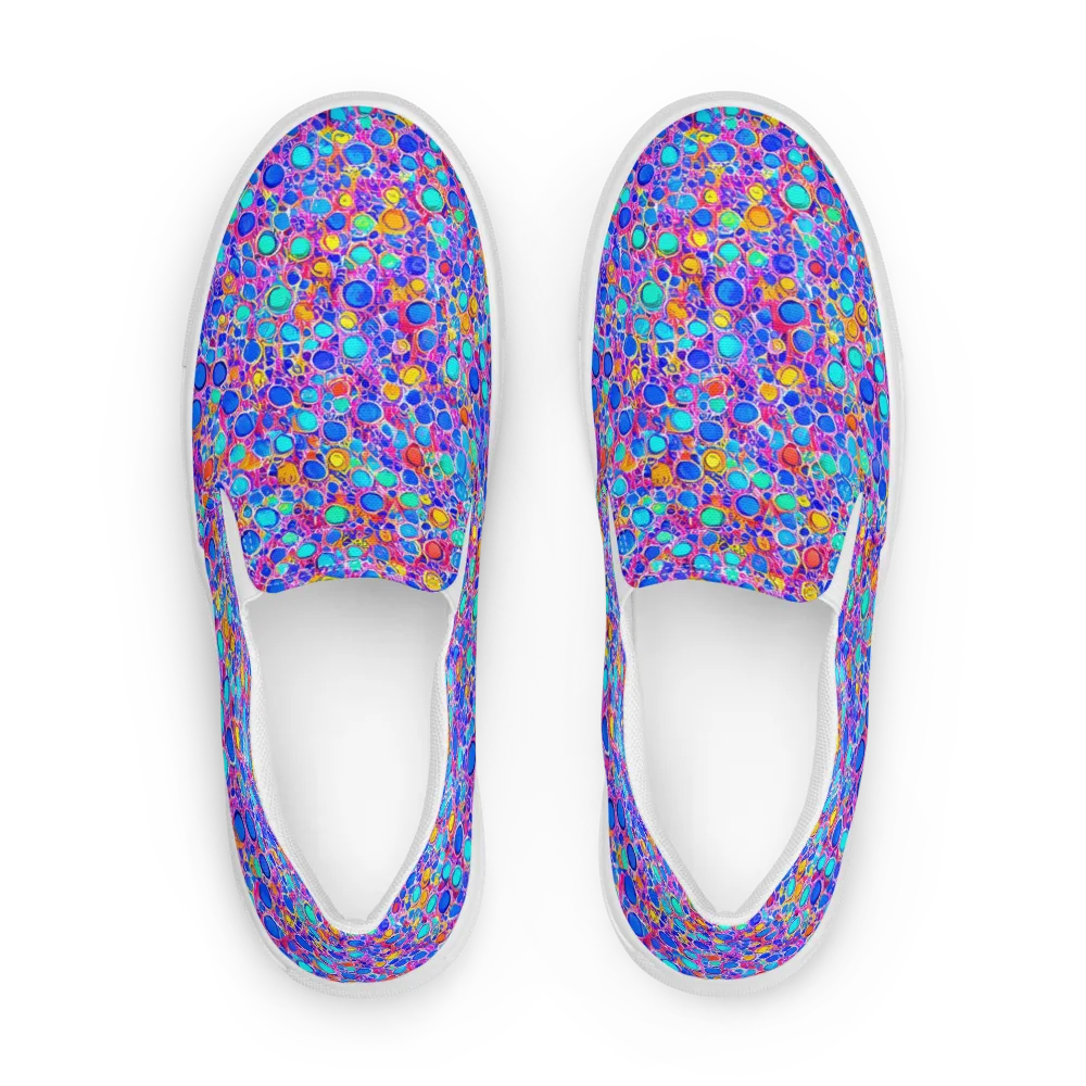 Prism Pollen on Men's Slip-On Canvas Shoes — Front