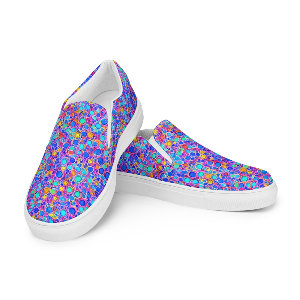 Prism Pollen on Men's Slip-On Canvas Shoes — Left Front