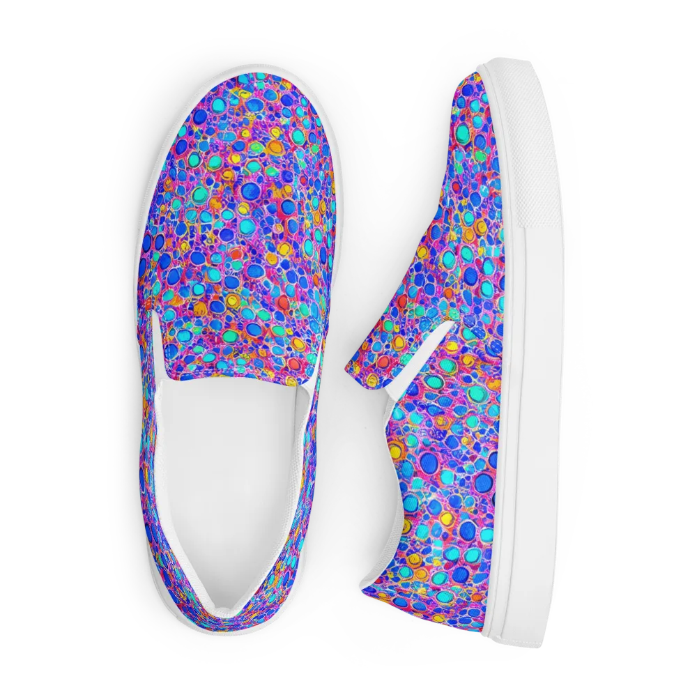 Prism Pollen on Men's Slip-On Canvas Shoes — Front