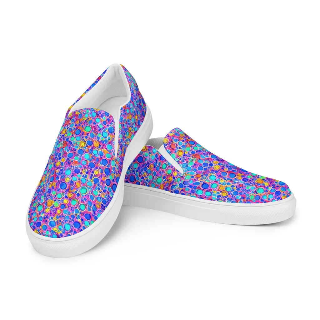 Prism Pollen on Women's Slip-On Canvas Shoes — Left Front