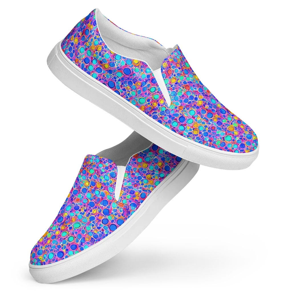 Prism Pollen on Women's Slip-On Canvas Shoes — Front