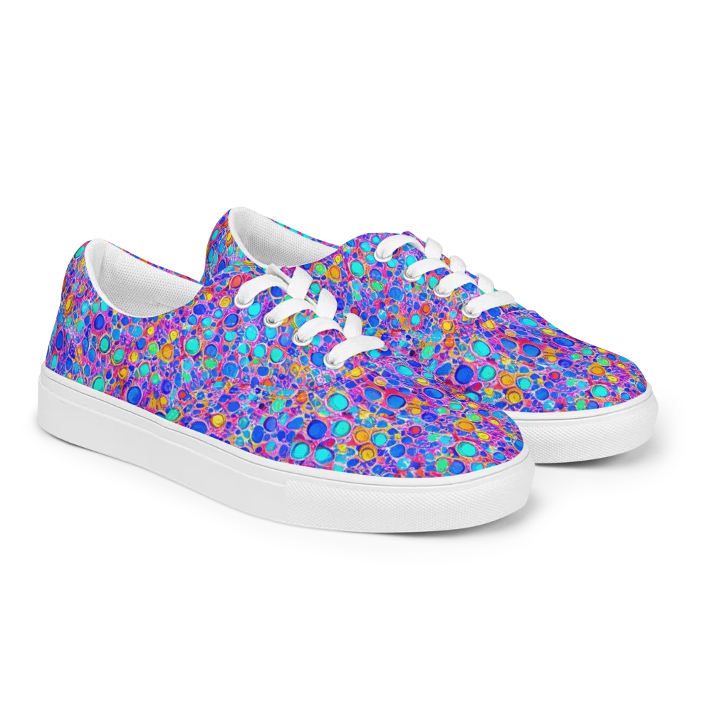 Prism Pollen on Men's Lace-Up Canvas Shoes — Right Front