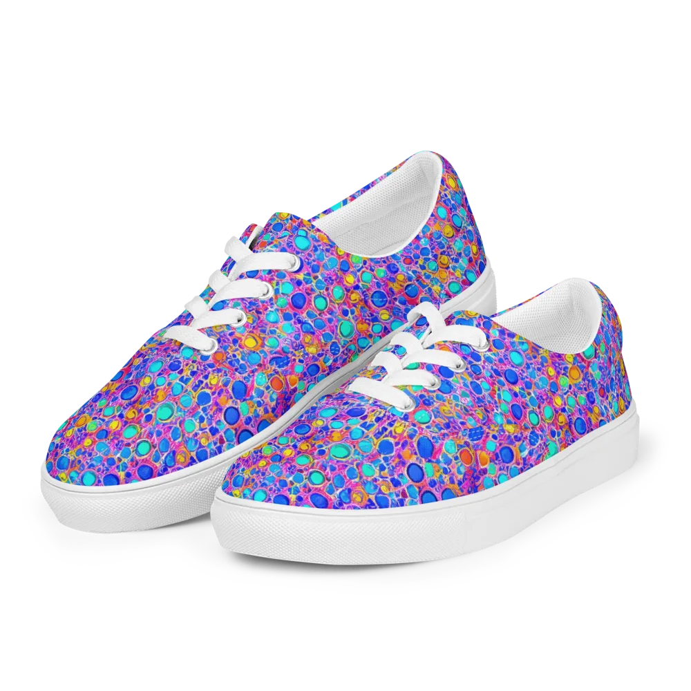 Prism Pollen on Men's Lace-Up Canvas Shoes — Left Front
