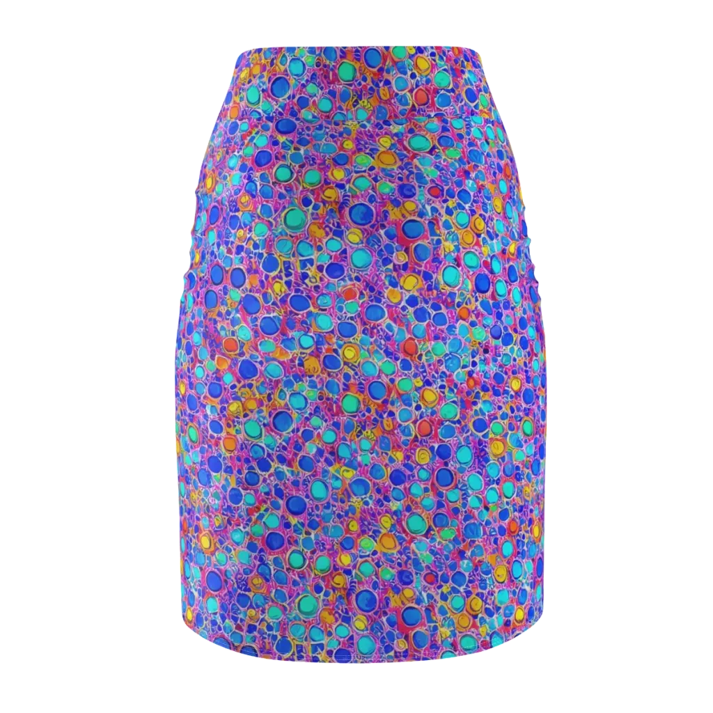 Prism Pollen on Pencil Skirt — Back