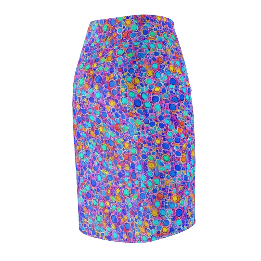 Prism Pollen on Pencil Skirt — Back Side