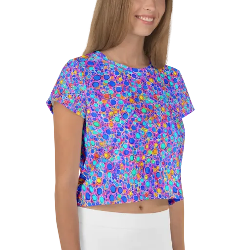 Prism Pollen on a Crop Tee