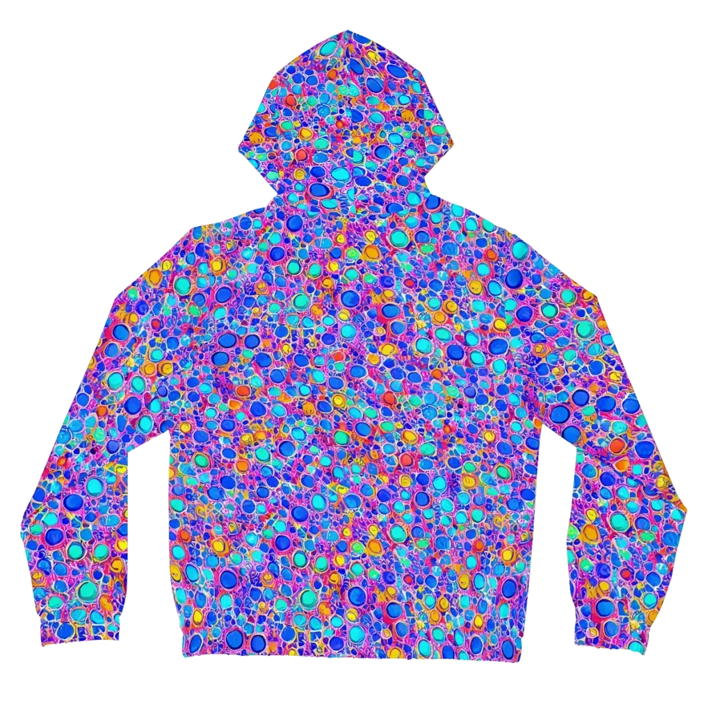 Prism Pollen on Women's Full-Zip Hoodie — Back