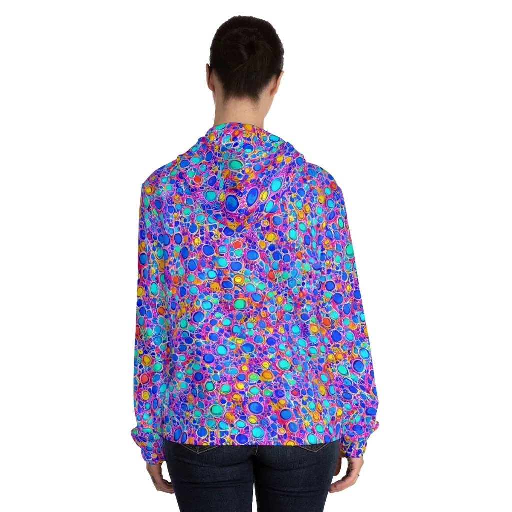 Prism Pollen on Women's Full-Zip Hoodie — Back On Person
