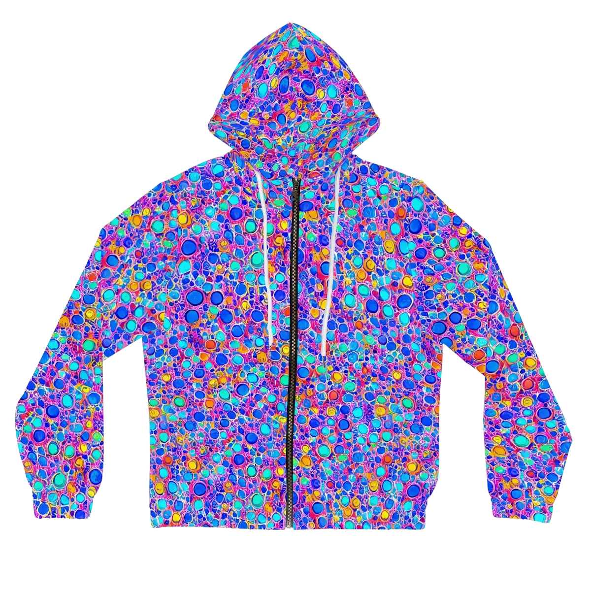 Prism Pollen on Women's Full-Zip Hoodie — Front