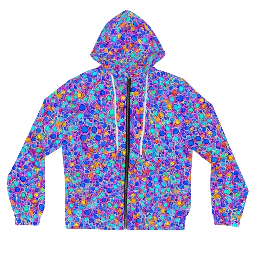 Prism Pollen on a Women's Full-Zip Hoodie