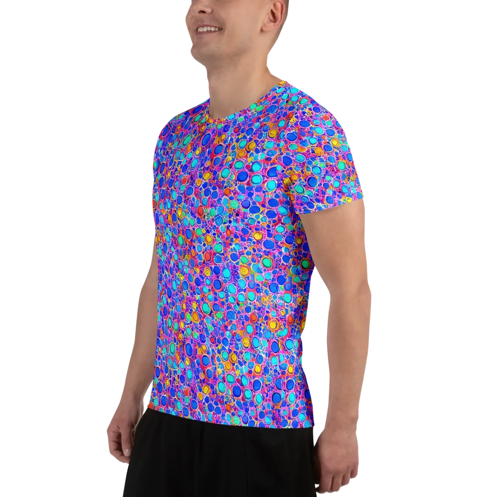 Prism Pollen on Men's Athletic T-Shirt — Left