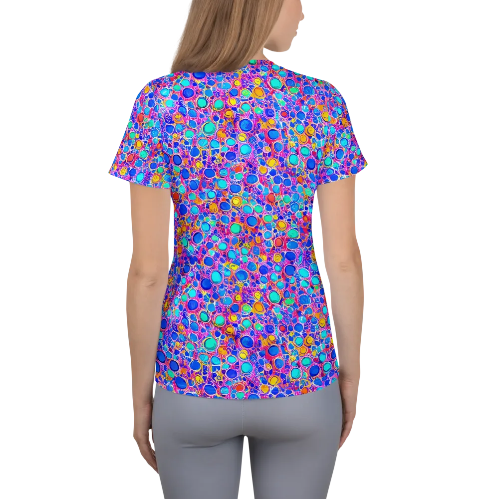 Prism Pollen on Women's Athletic T-Shirt — Back