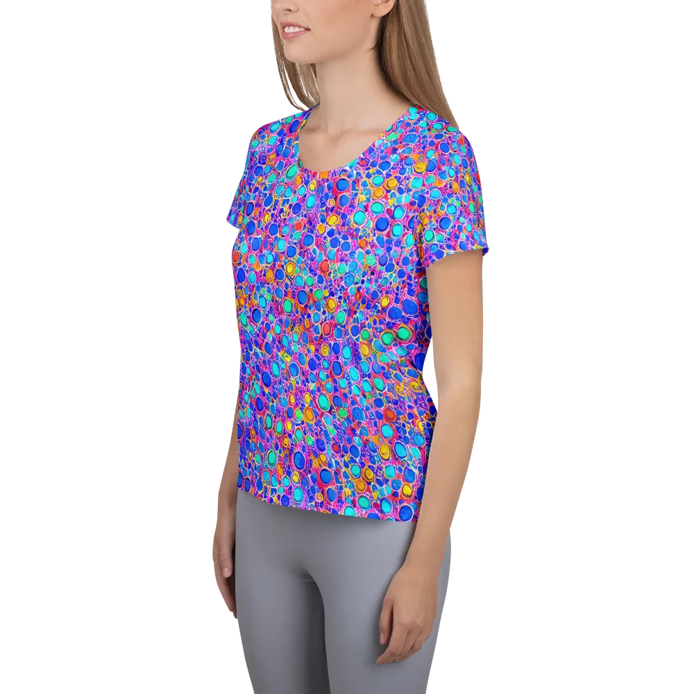 Prism Pollen on Women's Athletic T-Shirt — Left