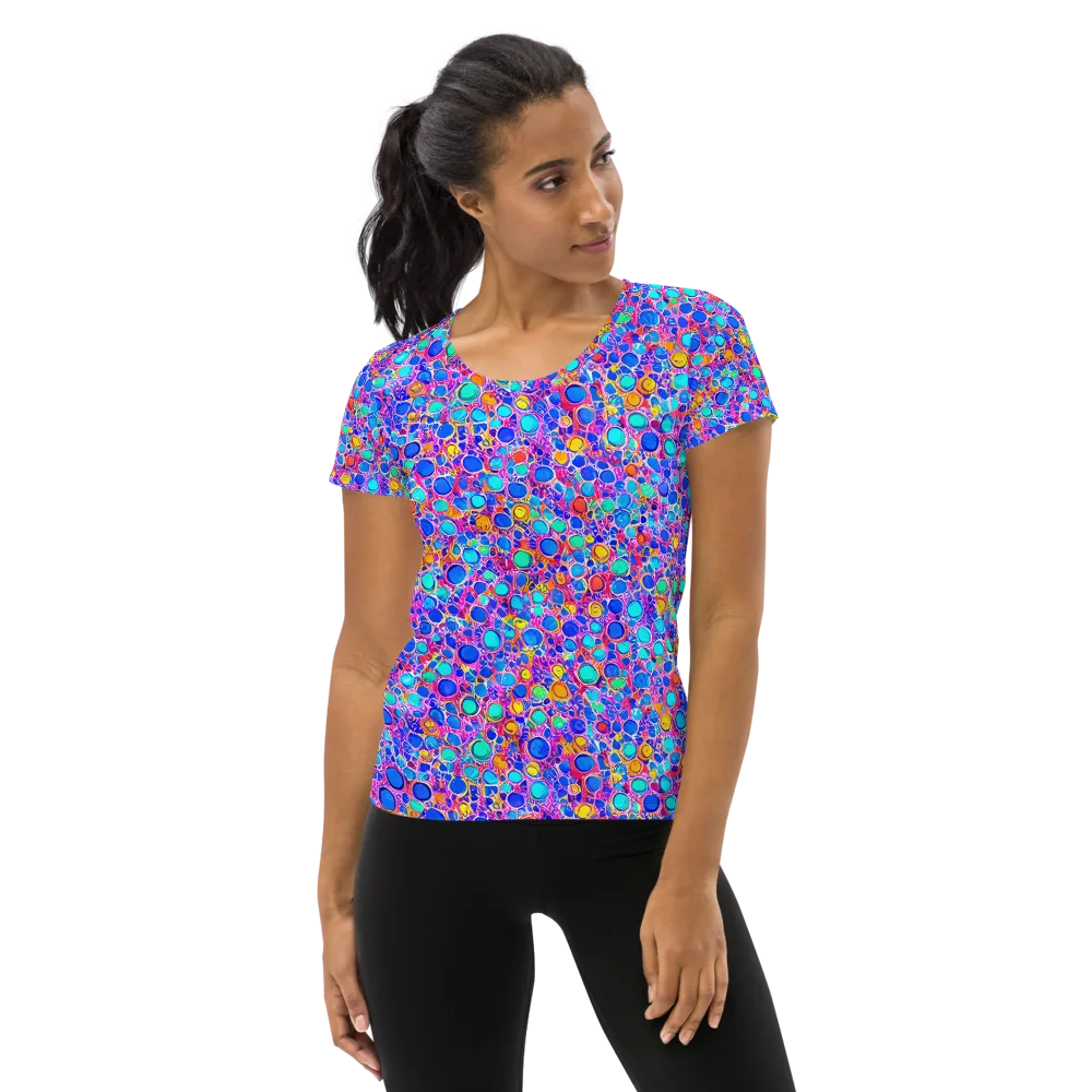 Prism Pollen on Women's Athletic T-Shirt — Front