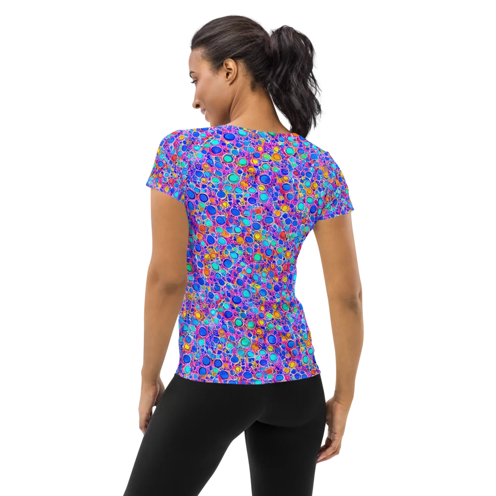 Prism Pollen on Women's Athletic T-Shirt — Back