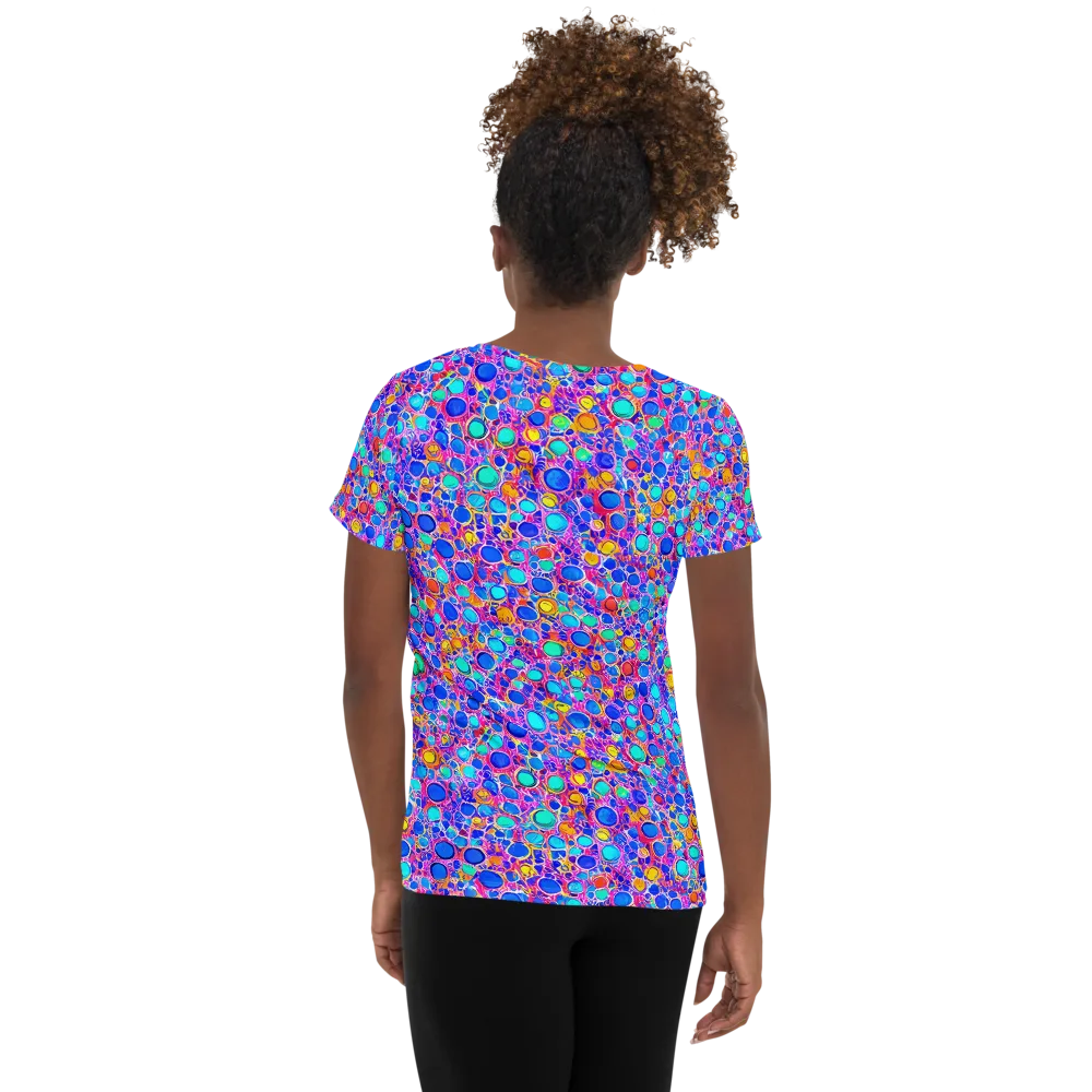 Prism Pollen on Women's Athletic T-Shirt — Back