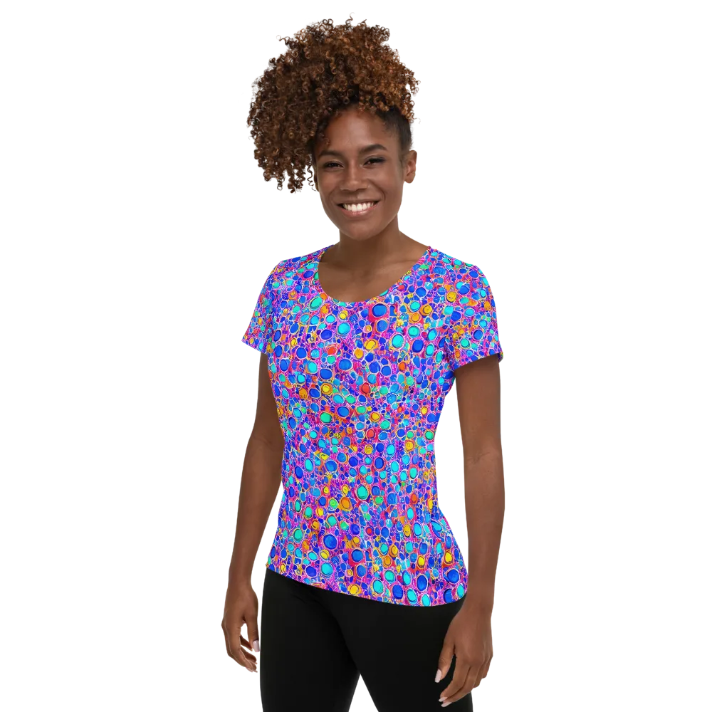 Prism Pollen on Women's Athletic T-Shirt — Left