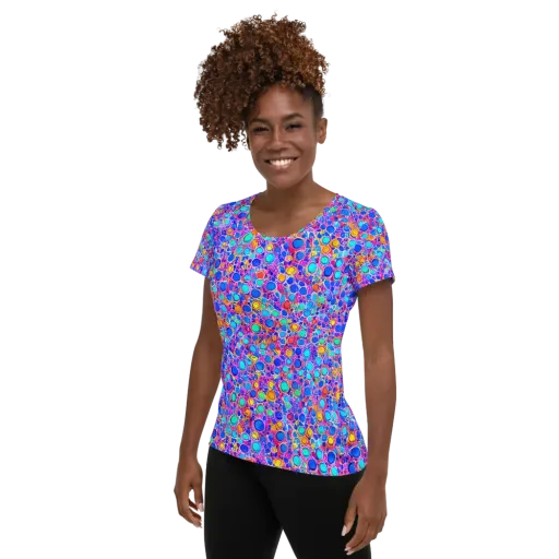 Prism Pollen on a Women's Athletic T-Shirt