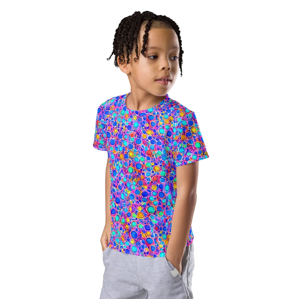 Prism Pollen on Kids Crew Neck T-Shirt — Left Front
