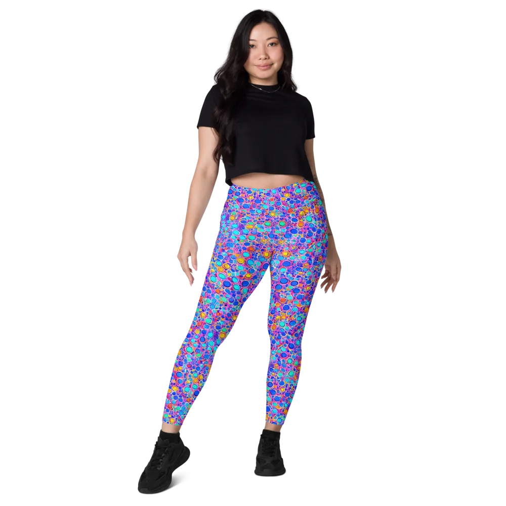 Prism Pollen on Leggings with Pockets — Front