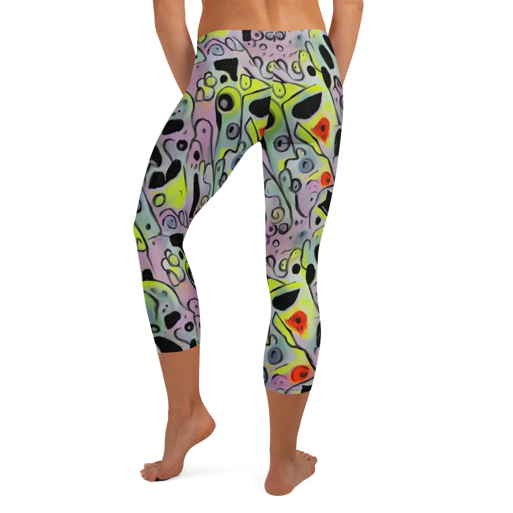 Pastel Mayhem on Capri Leggings — Back