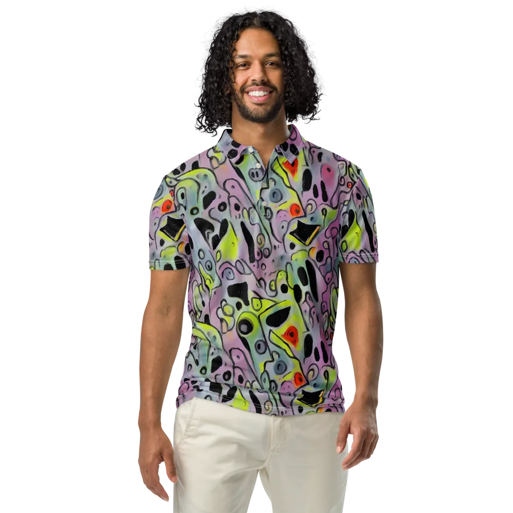 Pastel Mayhem on Men's Slim Fit Polo Shirt — Front