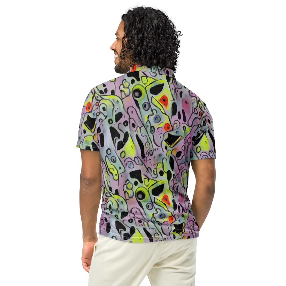 Pastel Mayhem on Men's Slim Fit Polo Shirt — Back