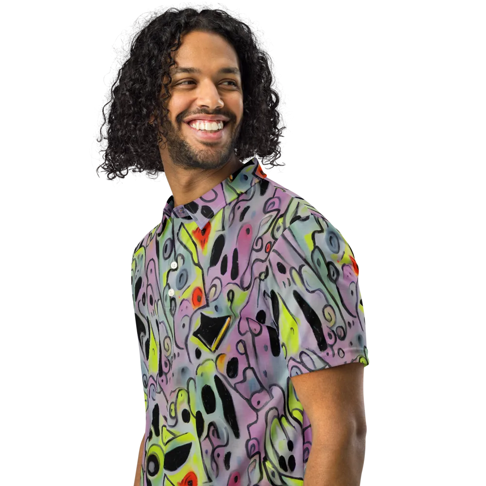 Pastel Mayhem on Men's Slim Fit Polo Shirt — Left Front