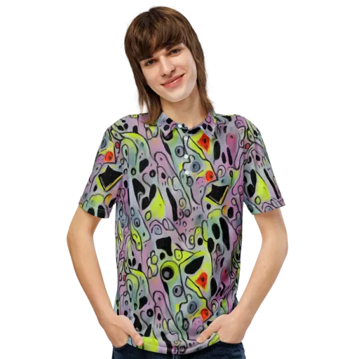 Pastel Mayhem on a Men's Slim Fit Polo Shirt