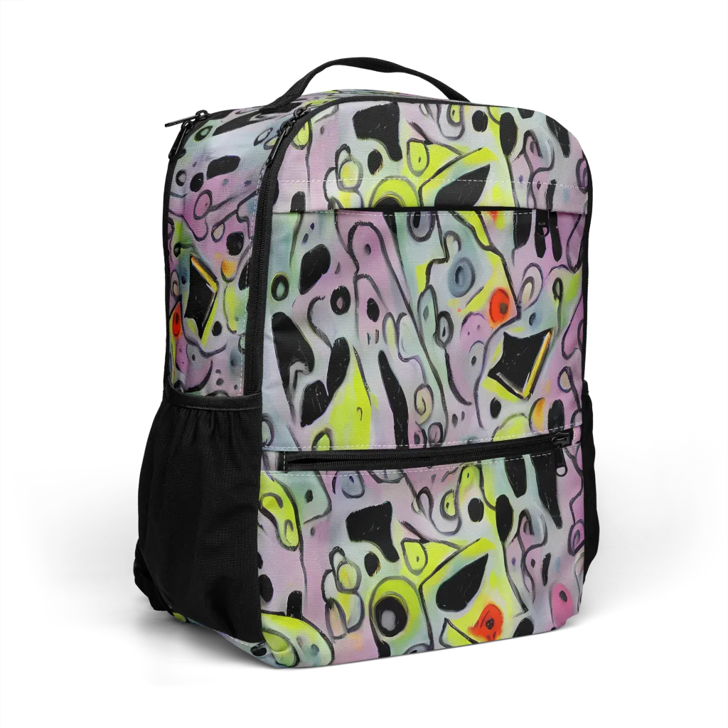 Pastel Mayhem on Utility Backpack — Right Front