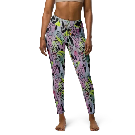 Pastel Mayhem on a Yoga Leggings