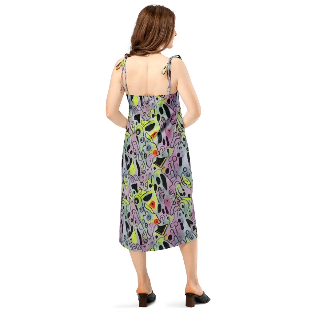 Pastel Mayhem on Slip Dress — Back