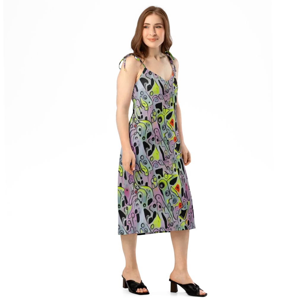 Pastel Mayhem on Slip Dress — Right Front
