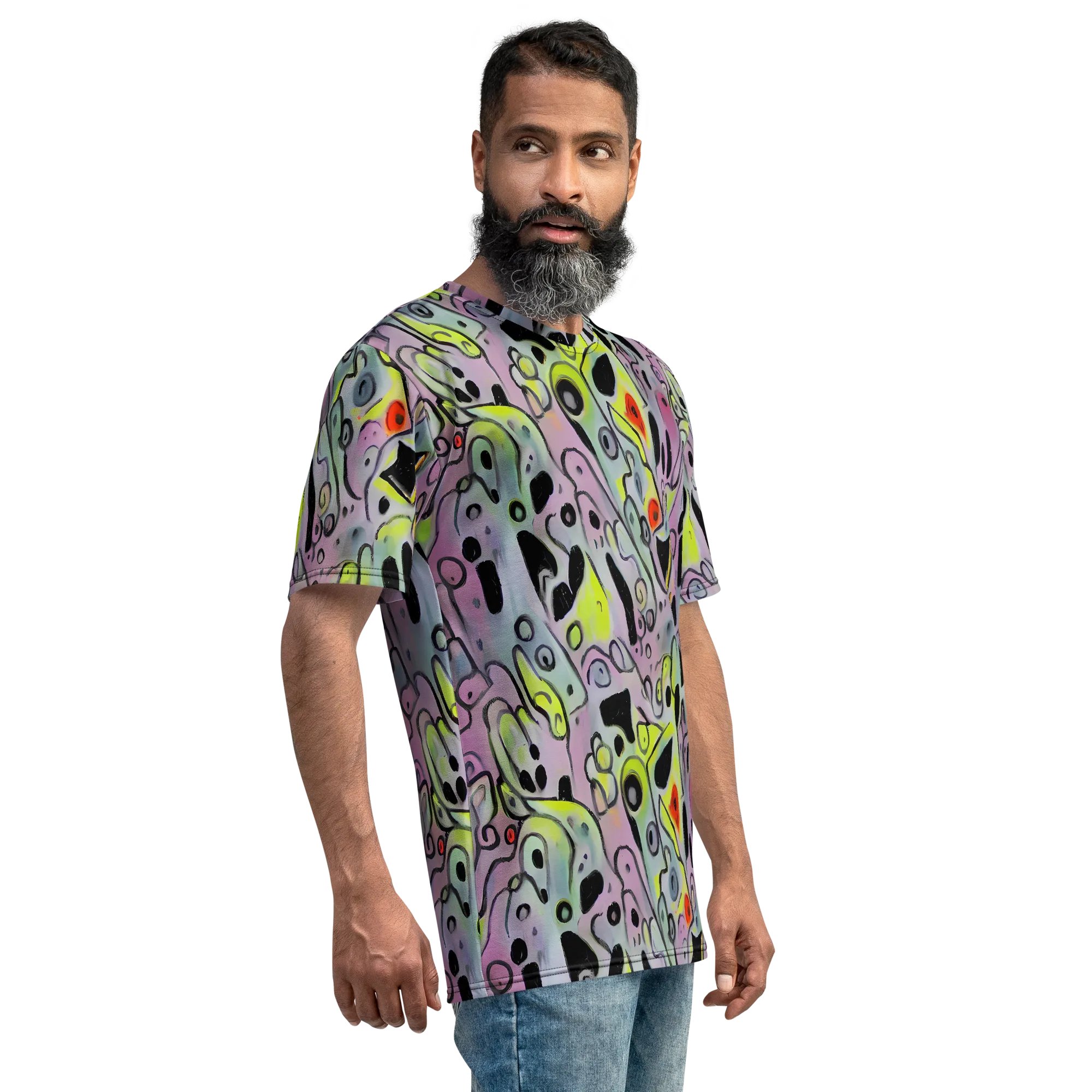 Pastel Mayhem on Men's Crew Neck T-Shirt — Right