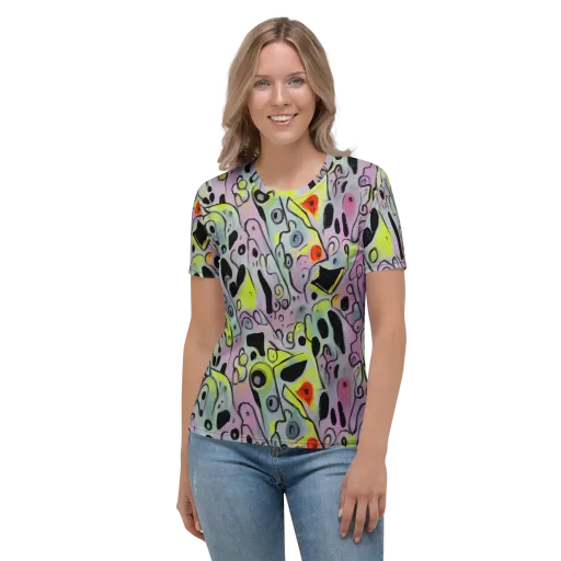 Pastel Mayhem on a Women's Crew Neck T-Shirt