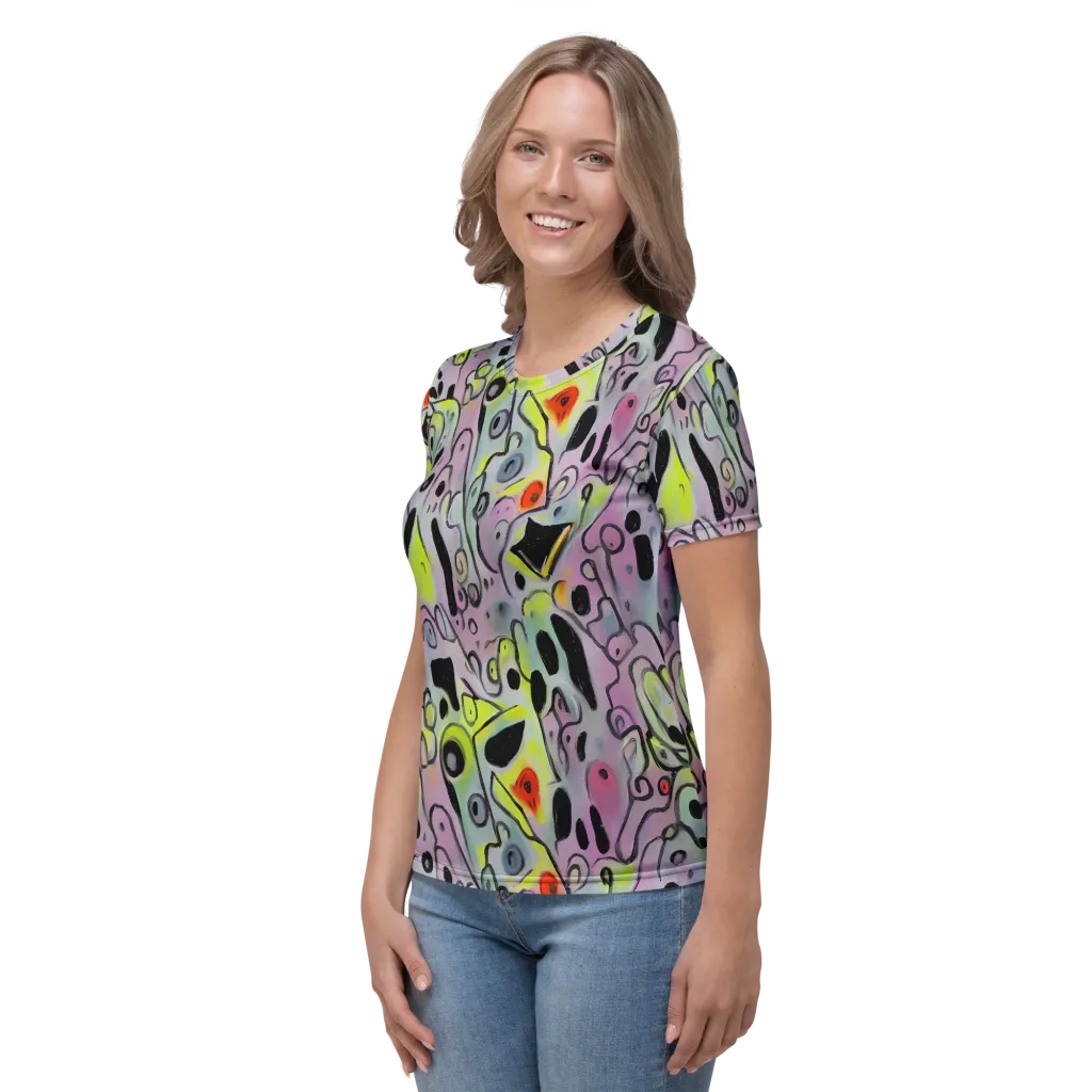 Pastel Mayhem on Women's Crew Neck T-Shirt — Left