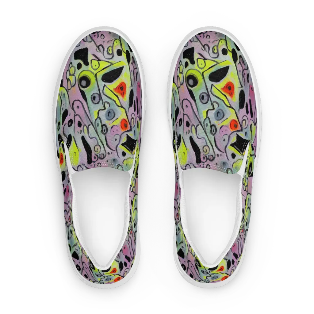 Pastel Mayhem on Men's Slip-On Canvas Shoes — Front