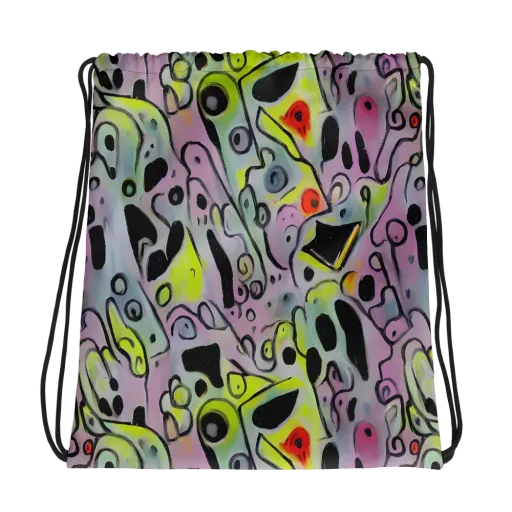 Pastel Mayhem on a Drawstring Bag