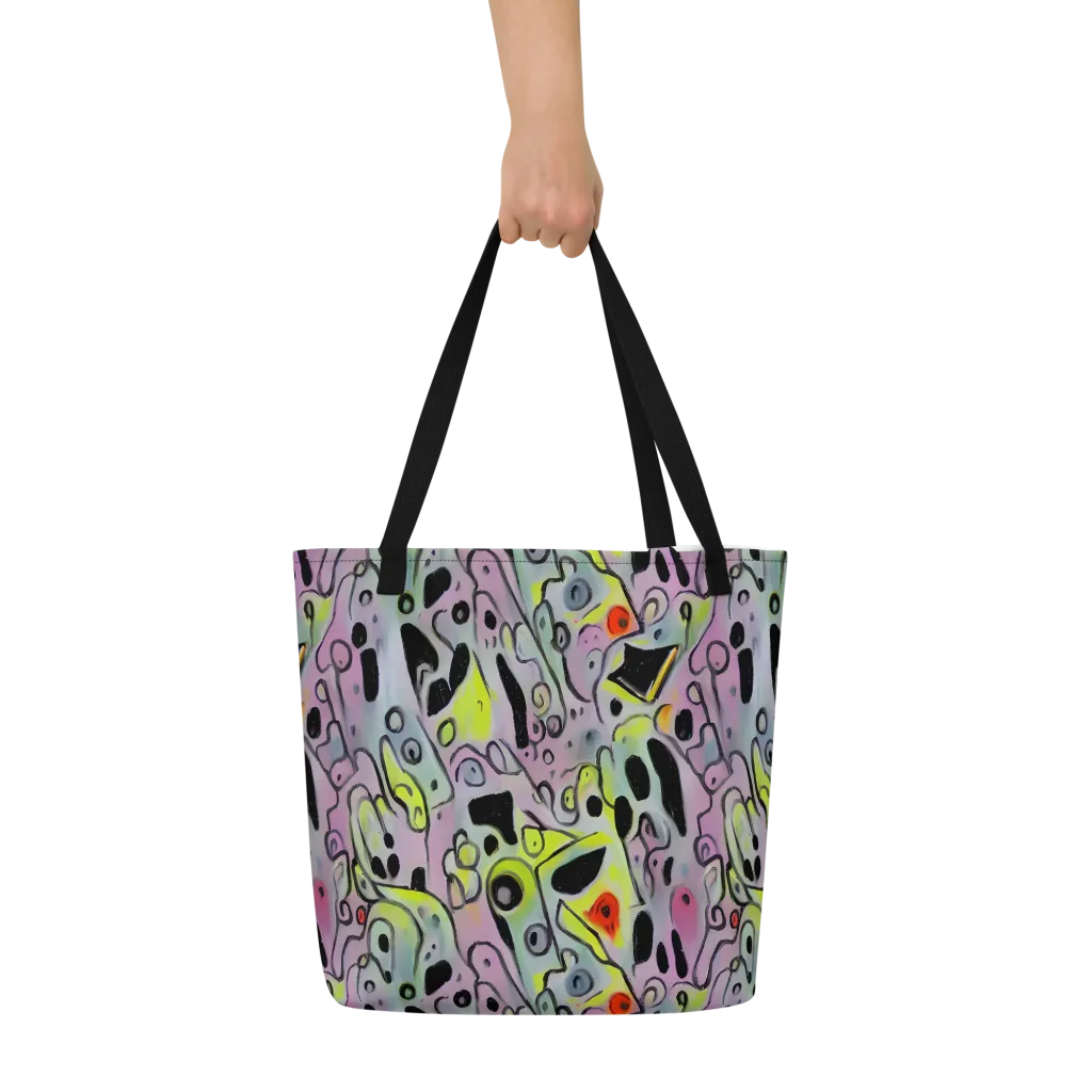 Pastel Mayhem on Large Tote Bag W/ Pocket — Front