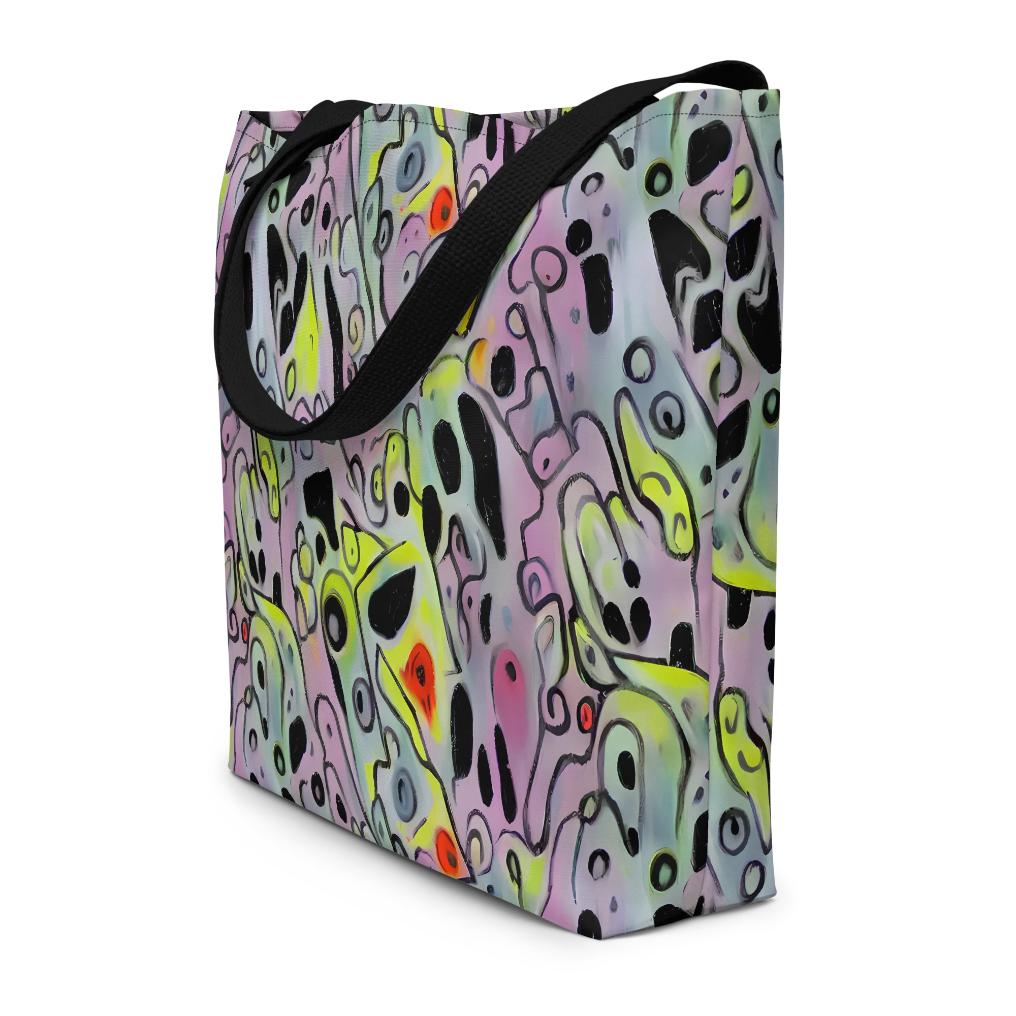 Pastel Mayhem on Large Tote Bag W/ Pocket — Front