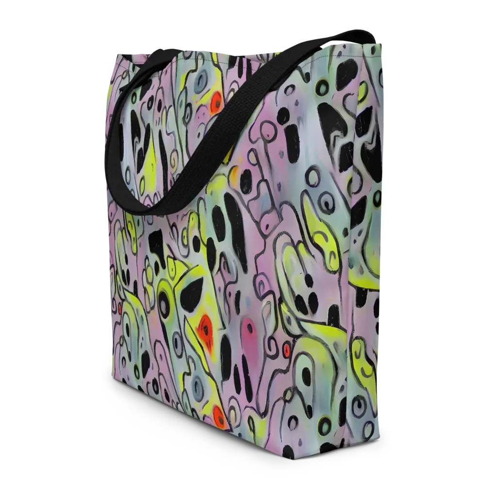 Pastel Mayhem on Large Tote Bag W/ Pocket — Front