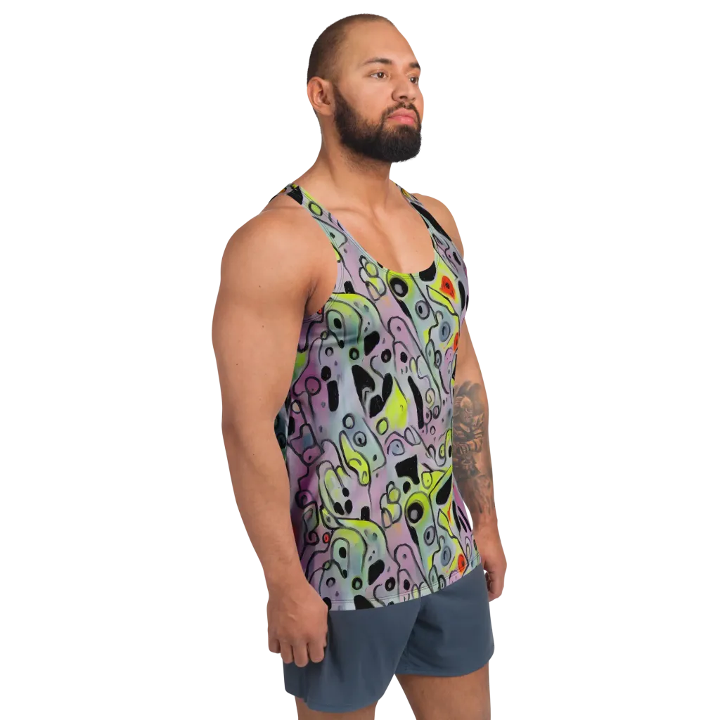 Pastel Mayhem on Men's Tank Top — Right Front