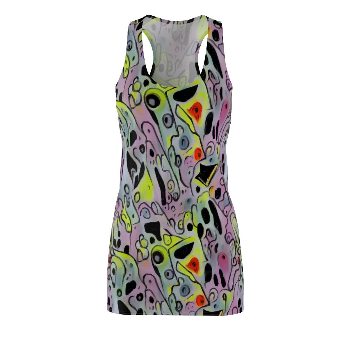 Pastel Mayhem on Racerback Dress — Front