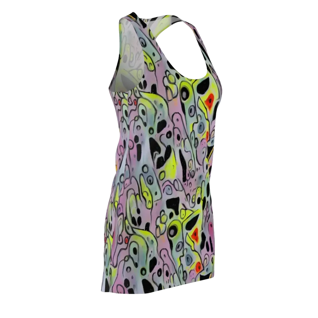 Pastel Mayhem on Racerback Dress — Front Side