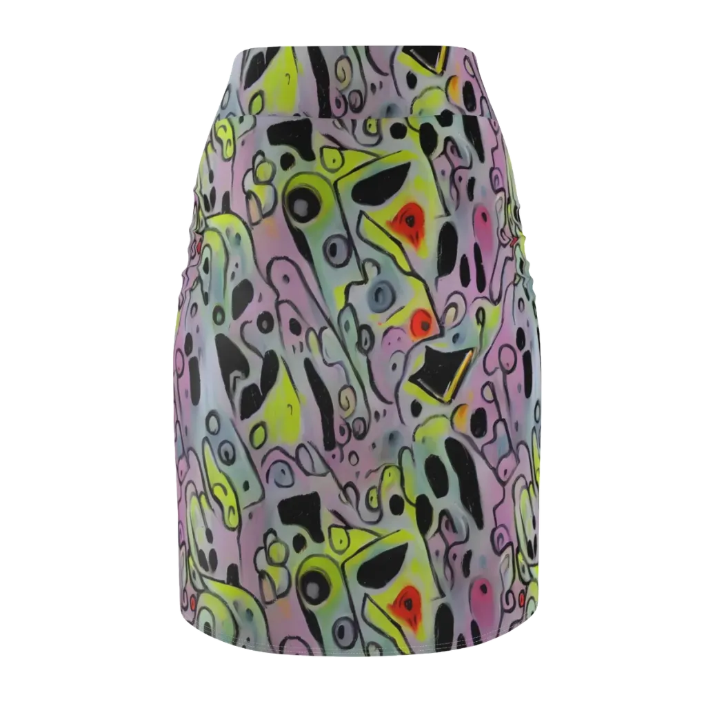 Pastel Mayhem on Pencil Skirt — Back