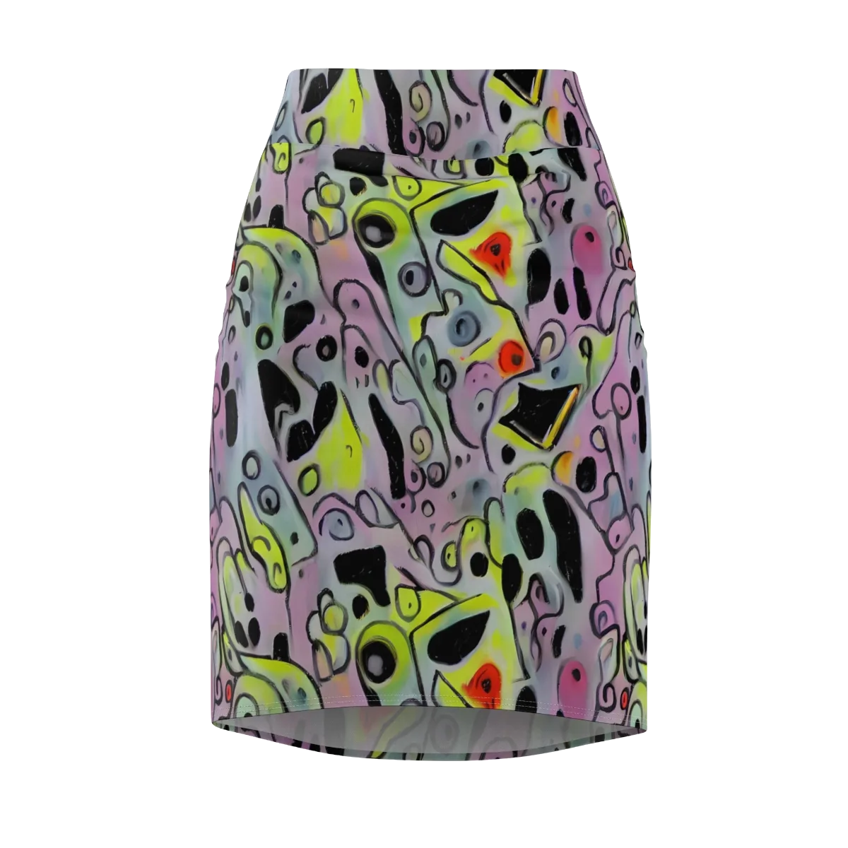 Pastel Mayhem on Pencil Skirt — Front