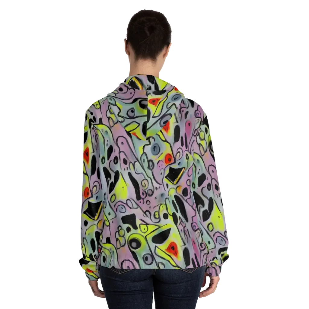 Pastel Mayhem on Women's Full-Zip Hoodie — Back On Person