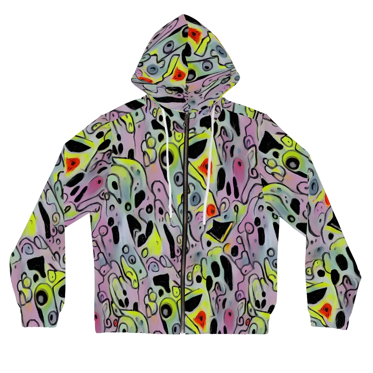 Pastel Mayhem on Women's Full-Zip Hoodie — Front