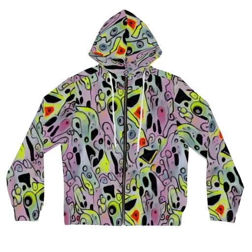 Pastel Mayhem on a Women's Full-Zip Hoodie